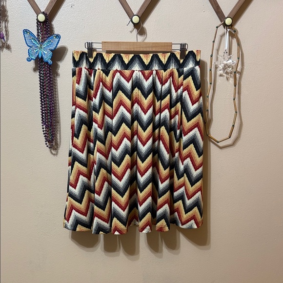 LuLaRoe Dresses & Skirts - LuLaRoe Chevron A-Line Skirt - Red, Yellow, Black